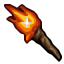 lit torch