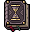 book with an hourglass