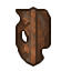 heavily rusted shield