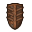 slightly rusted shield